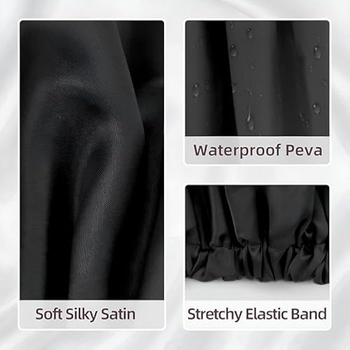 MOISTURE LOCKING HAIR CAP - Discover the role of a moisture-retaining hair cap in reducing frizz and dryness, especially for curly hair, while boosting hydration and shine. - Image 4